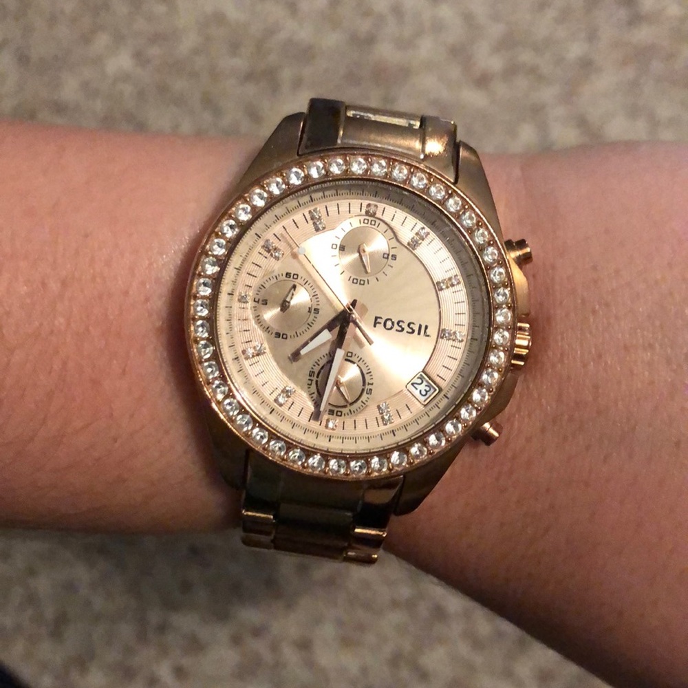 Rose Gold Fossil Watch